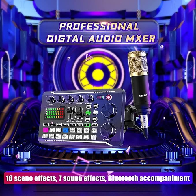 SINWE Podcast Microphone Bundle, BM-800 Condenser Mic