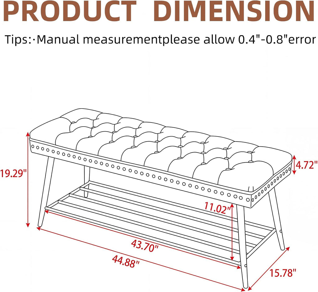 mistpople thick cushioned shoe bench, entryway bench with shown in use