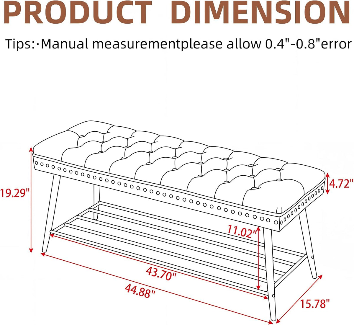 mistpople thick cushioned shoe bench, entryway bench with shown in use