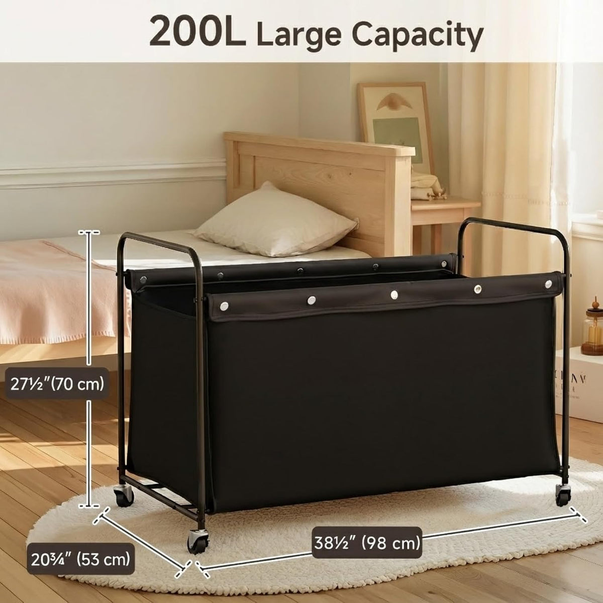 storageworks 200l extra large storage chest with wheels shown in use