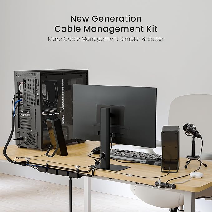 EUREKA ERGONOMIC Metal 316 PCS Cable Management Organizer Kit Cable Raceways