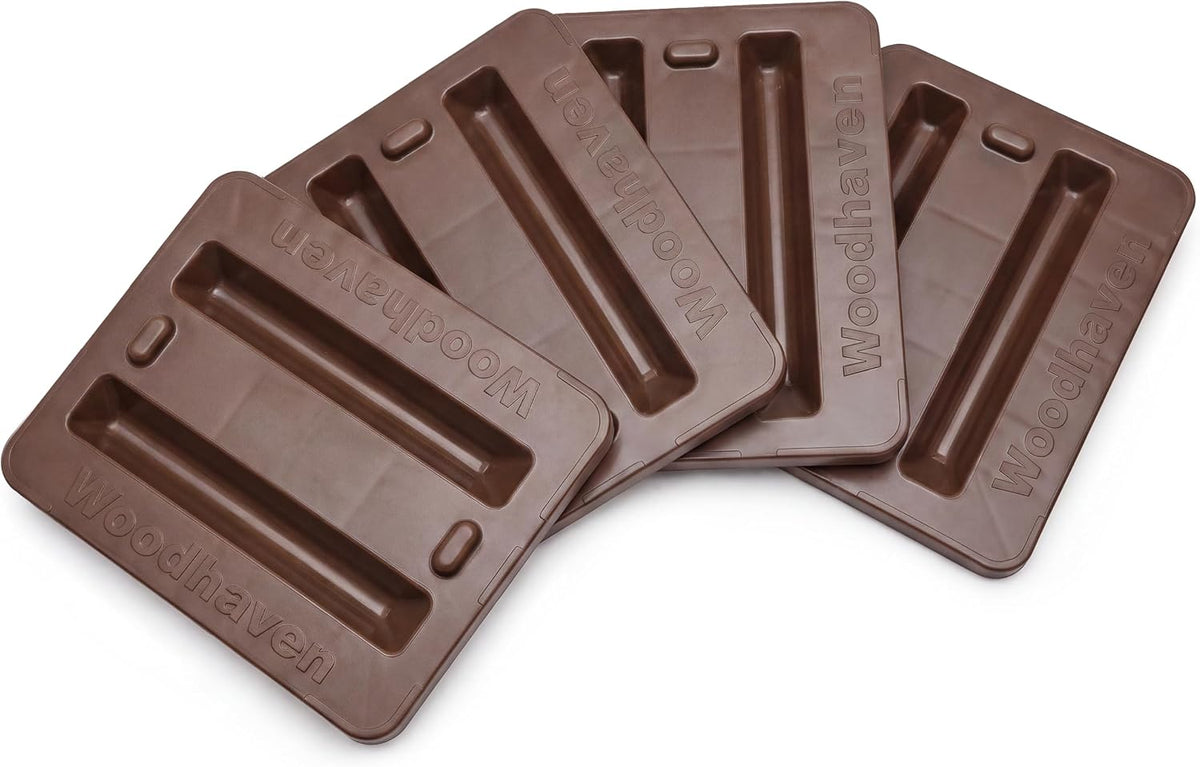 Woodhaven Firewood Rack Support Bases Brown - Made In USA (10 Pack) (4 Pack)
