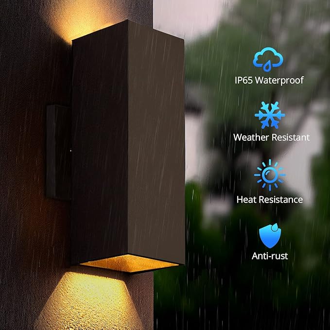 wowlite Modern Up Down Wall Lights Outdoor