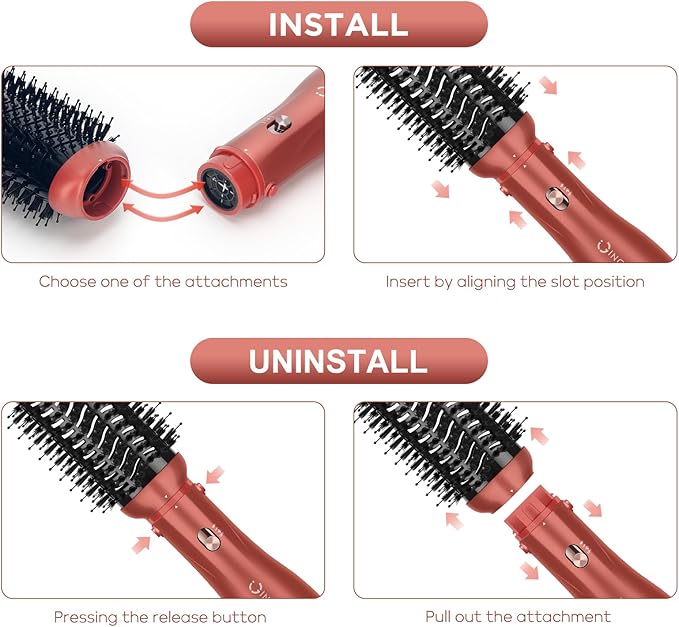 IG INGLAM Blow Dryer Brush Set, 5-in-1 Multi-Styler