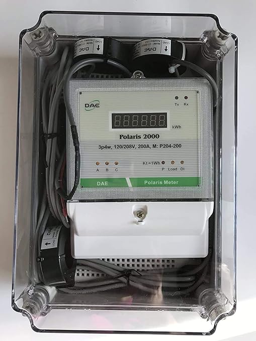 DAE P254-200D KIT, UL listed kWh Demand Submeter, 3 phase, 4 wire, 3 Split