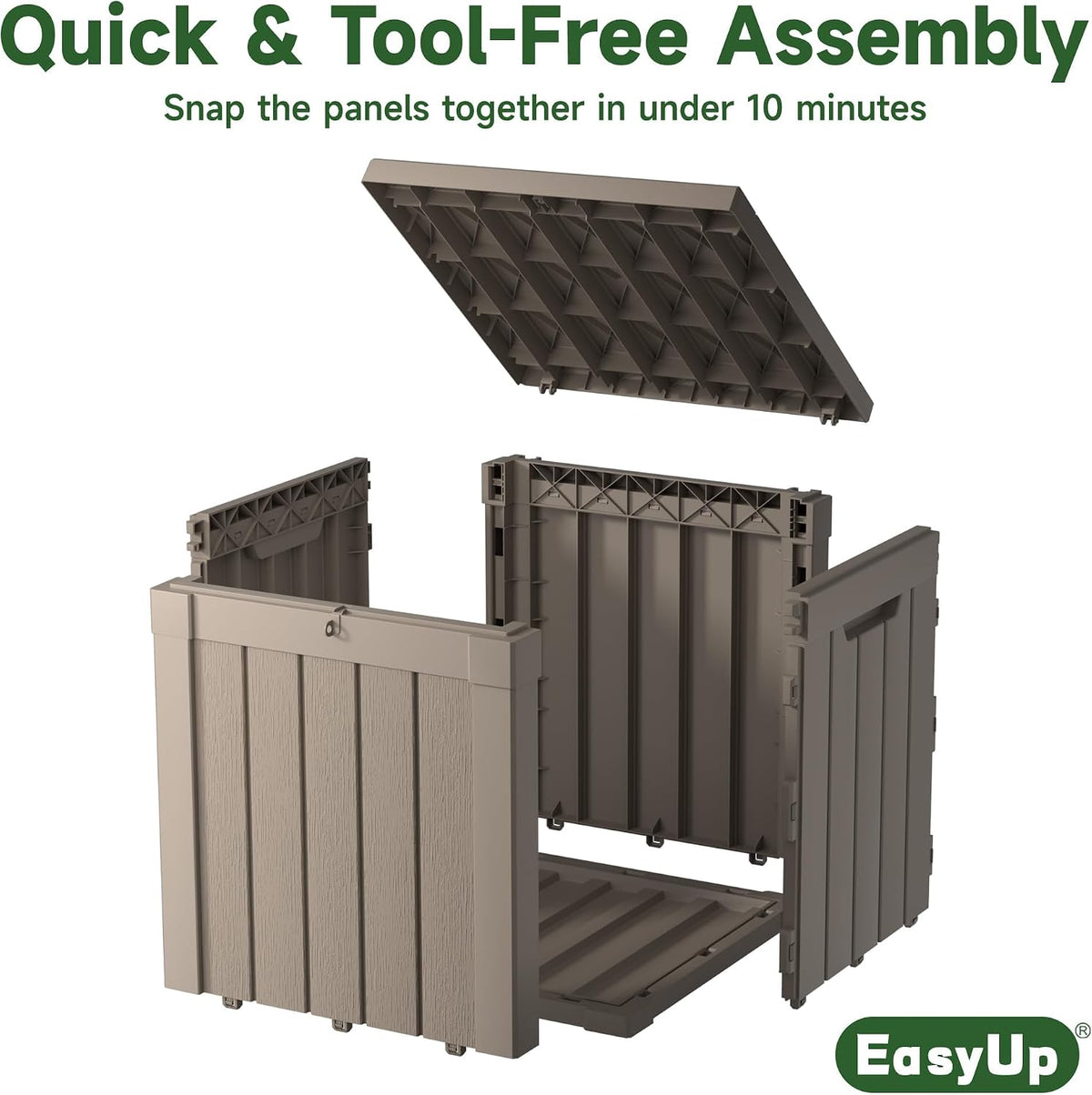 easyup 51 gallon outdoor storage box, outdoor deck showing dimensions