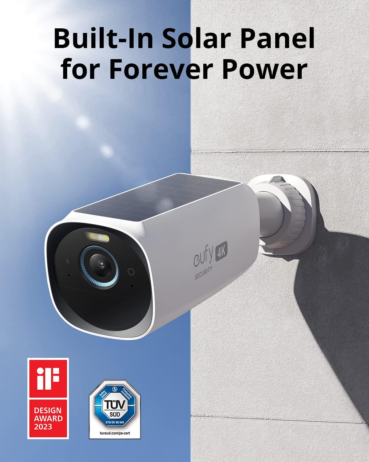 eufy security eufycam s330 (eufycam 3), add-on camera, close-up detail
