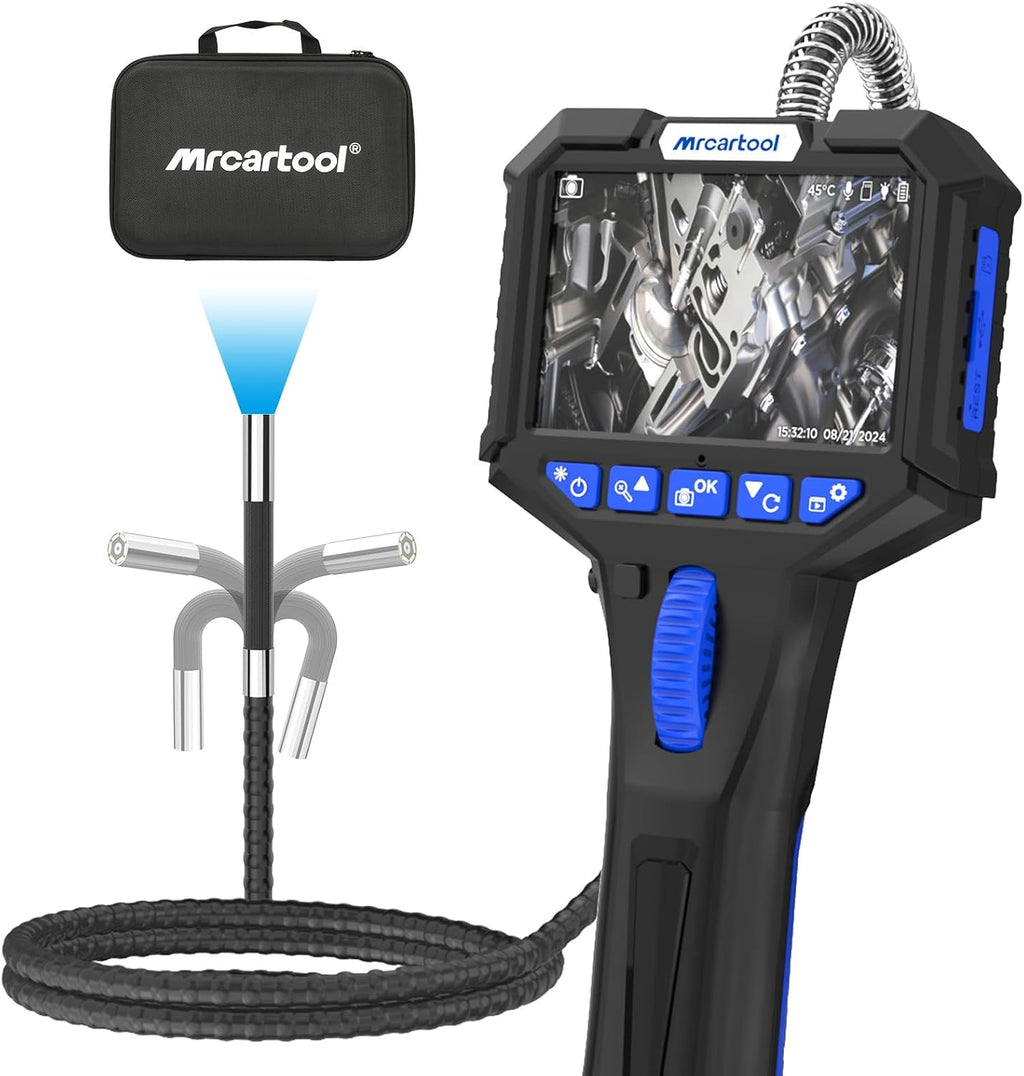 mr cartool 2-way articulating borescope,4x zoom 6.2mm probe, front angle view