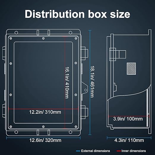 Namunanee Outdoor Electrical Junction Box, ABS Water Resistant Enclosure