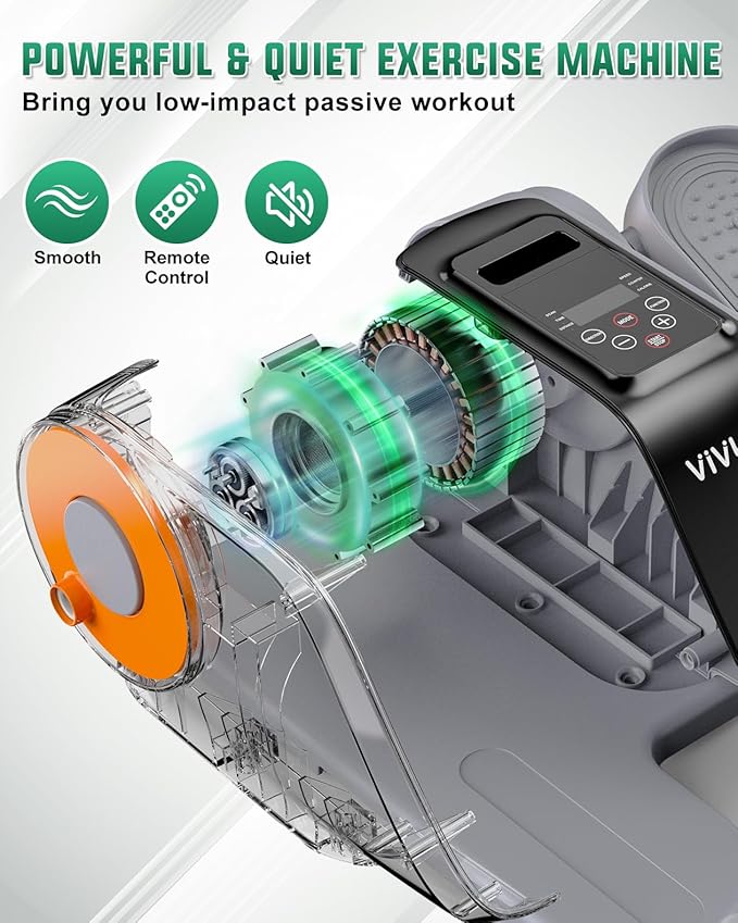 VIVURN® 019 Under Desk Elliptical 12 Adjustable Speeds Motorized Leg Exerciser