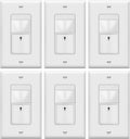 TOPGREENER PIR Motion Sensor Light Switch, Occupancy & Vacancy Motion Sensor (6 Pack)