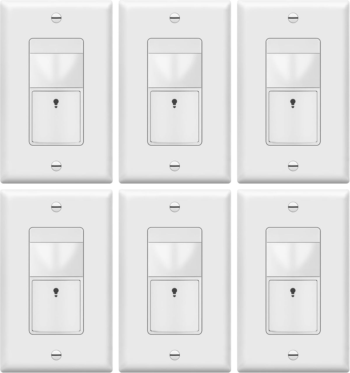 TOPGREENER PIR Motion Sensor Light Switch, Occupancy & Vacancy Motion Sensor (6 Pack)