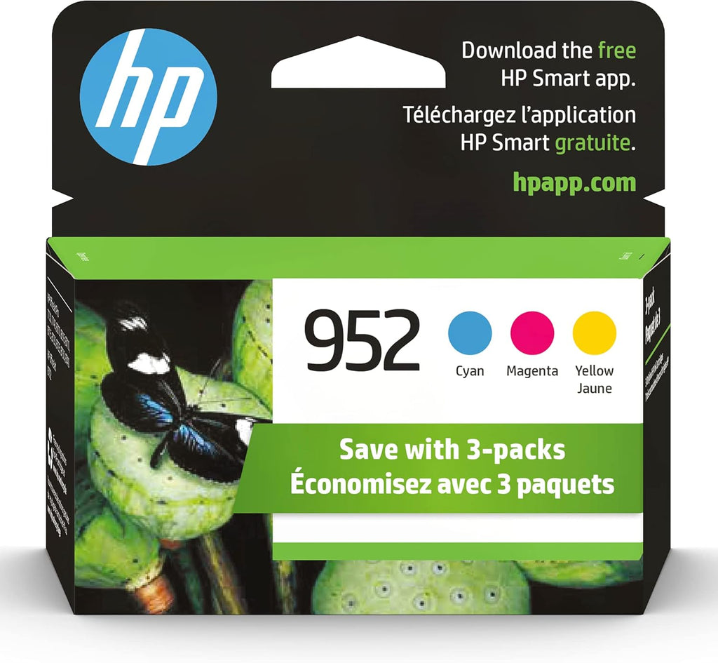 HP 952 Cyan, OfficeJet Pro 7720, 8740 | Eligible (3-Pack)