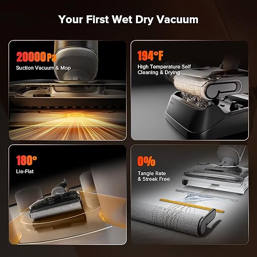 roborock F25 GT Set Wet Dry Vacuum Mop, Wet Dry Vacuum Cleaner Cordless