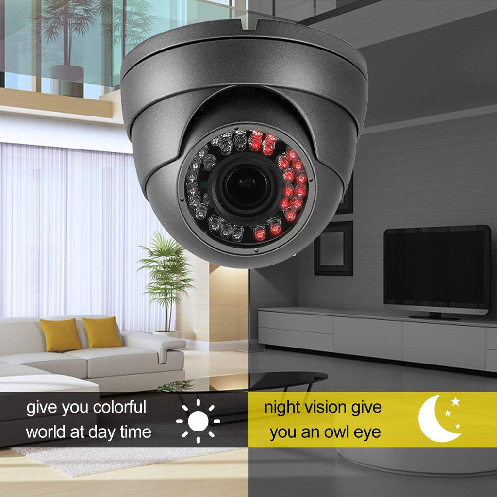 analog cctv camera hd 1080p 4-in-1 (tvi/ahd/cvi/cvbs) security, side view