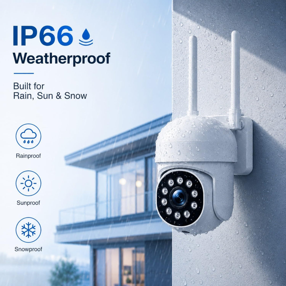 camcamp wireless security camera system with 10 inch, front angle view