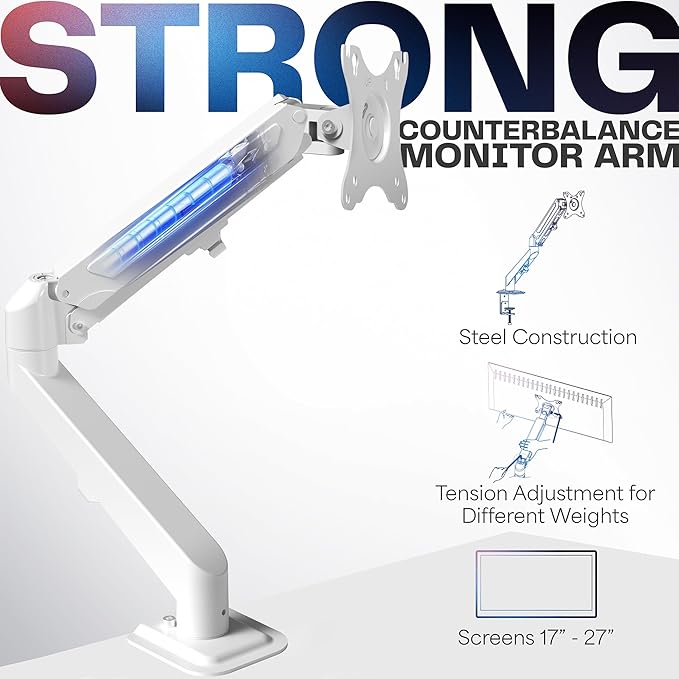 VIVO Heavy Duty Single Monitor Tension Arm