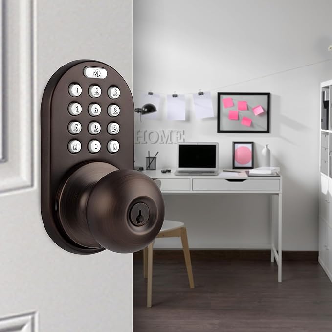 MiLocks TKK-02OB Digital Door Knob Lock