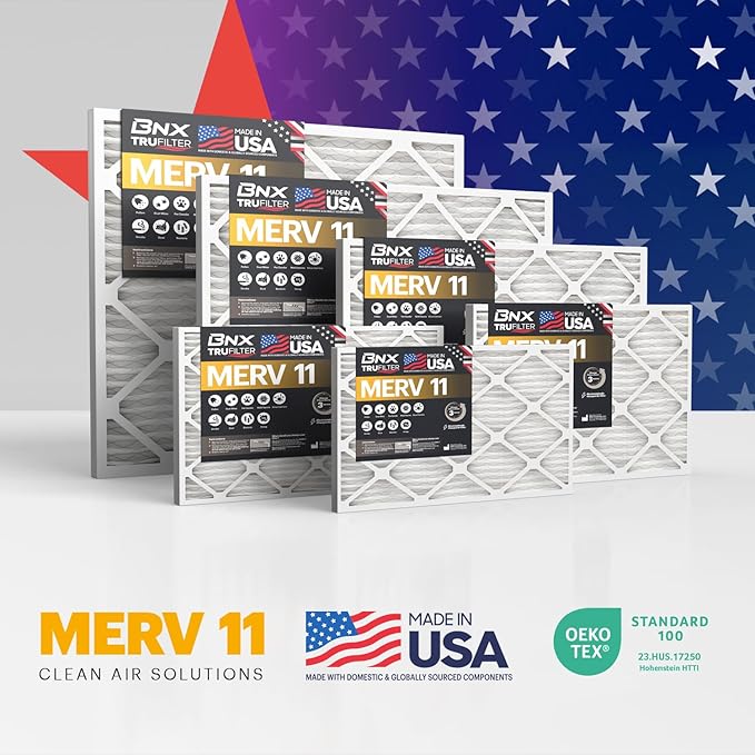 BNX TruFilter 12x30x1 Air Filter MERV 11 (4-Pack)