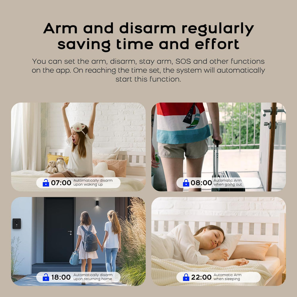 PGST Home Security Systems with LCD Touch Screen,Wireless Burglar Alarm Syste...