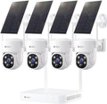 Kittyhok Solar Security Cameras Wireless Outdoor, 360° Pan & Tilt Home Security