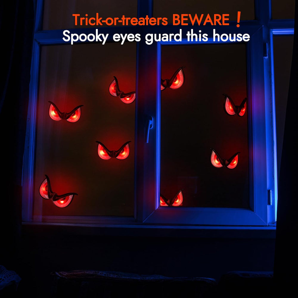 WBao Halloween Flashing Spooky Eyes Lights Realistic Light-Up Eyes 10 Packs