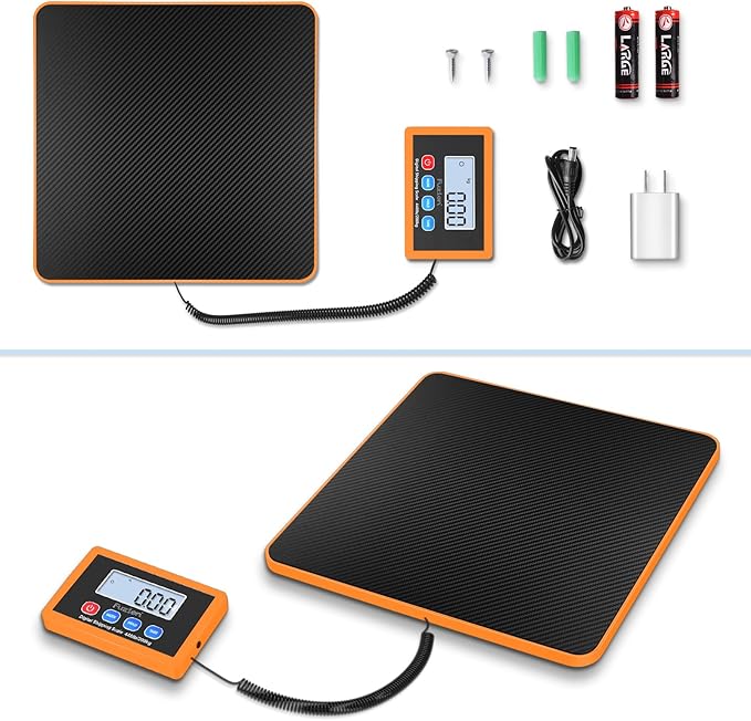 Fuzion Shipping Scale, 440LB/200KG x 10g Digital Postal Scale, Hold/Tare