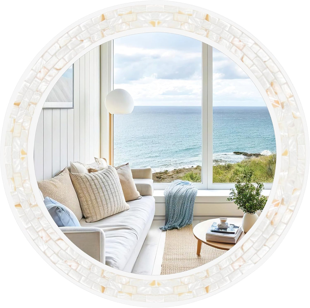 Tanmicoshomy Round Bathroom Mirror 26 Inch, Circle Mirror