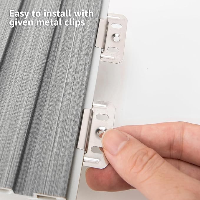 Art3d Slat Wall Panels, WPC Soundproof 3D Wall Paneling (8-Pack)
