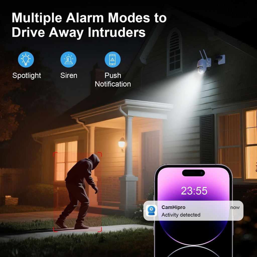 plug-in wifi cameras for home security 4mp hd, side view