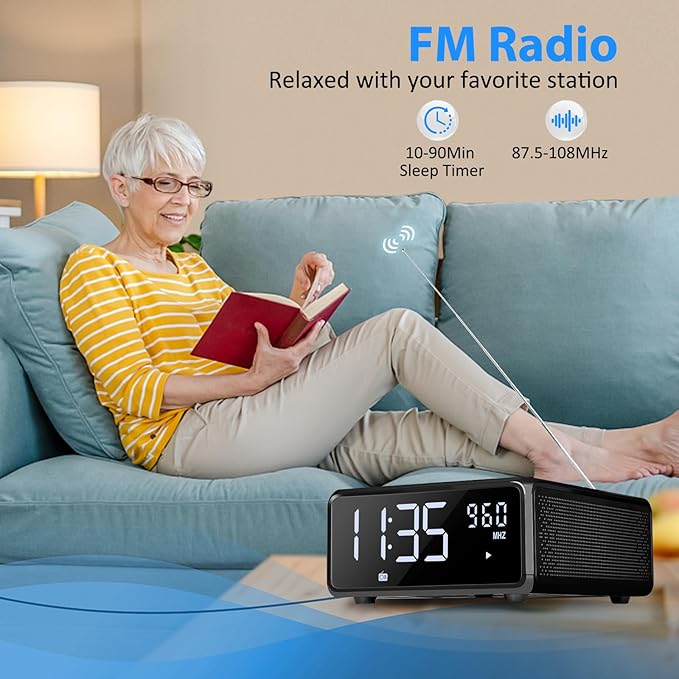 Gelielim CD Player Alarm Clock Radio, CD Players