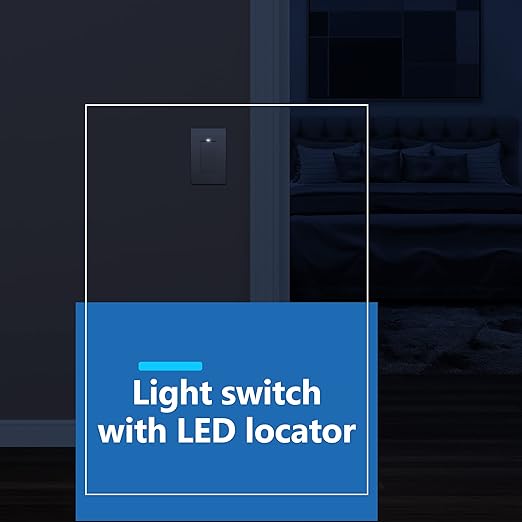 LIDER Minimalist Design Matte Finish Lighted Decorator Switch