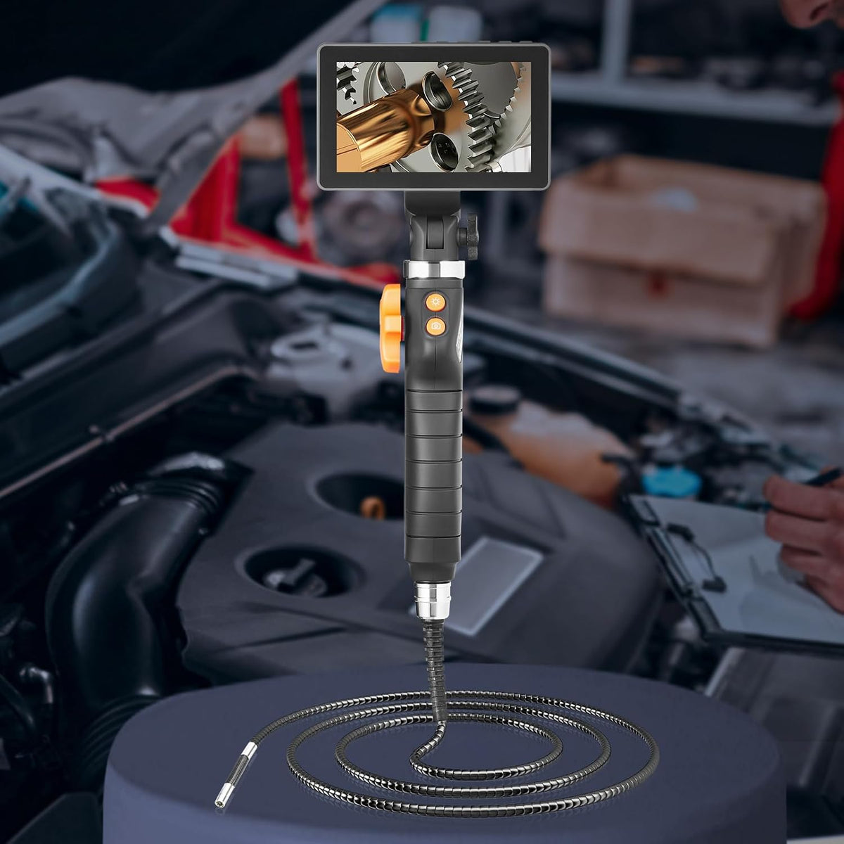 vevor 2-way articulating borescope camera with light &, view 9