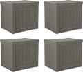 Suncast SS500ST 22 Gallon Small Resin Outdoor Patio Storage Deck Box (4 Pack)