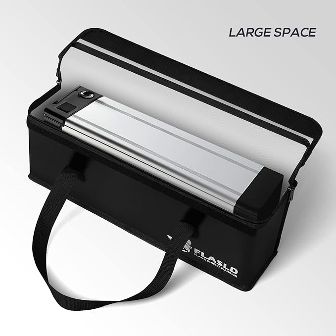 FLASLD 2-Pack Lipo Fireproof Bag Ebike Accessories Battery Charging Case Charge