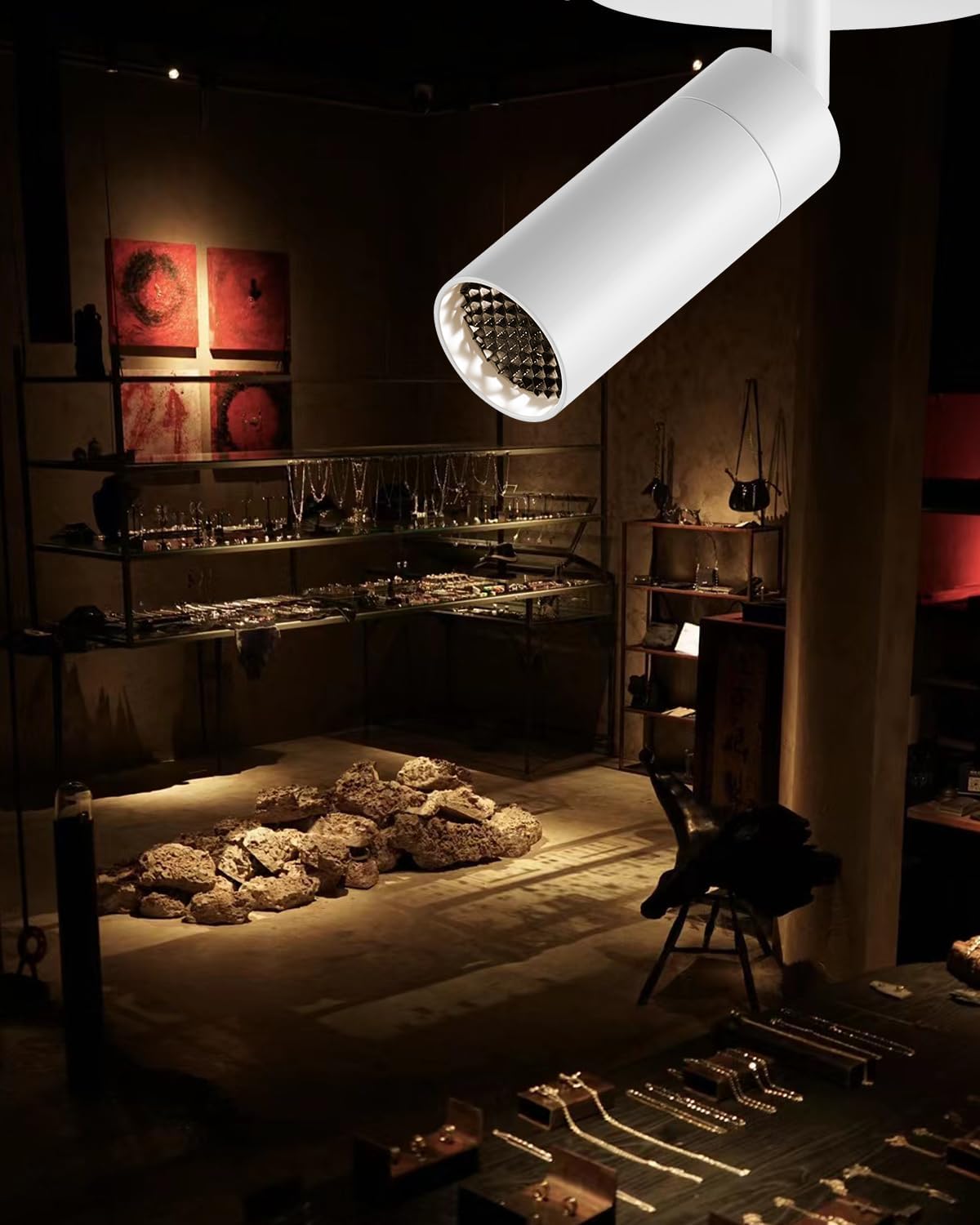 Gpaillumic Zoomable LED Ceiling Spotlight Fixture, Flush Mount Adjustable