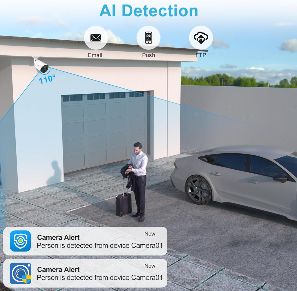 anpviz 6mp bullet poe ip security camera for shown in use