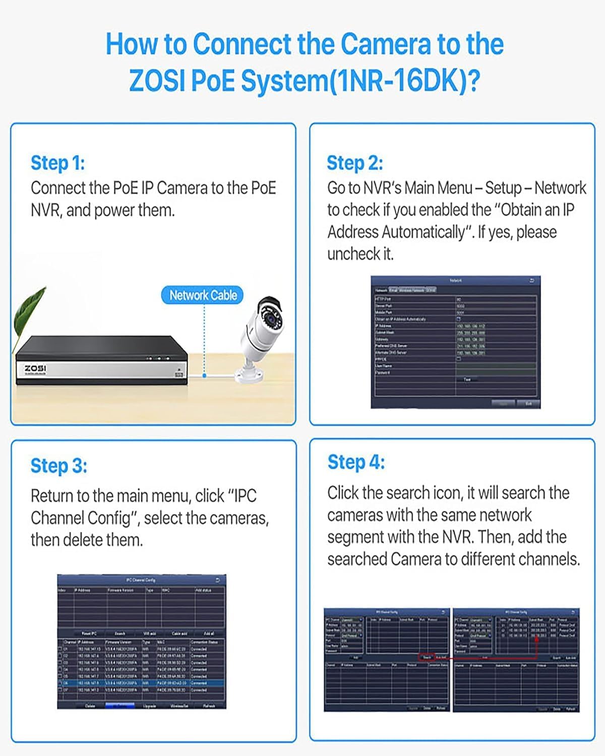 zosi 2-pack 5mp add-on poe security camera with, close-up detail