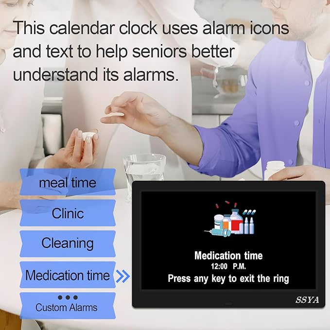 SSYA Dementia Clock for Seniors, Digital Clock