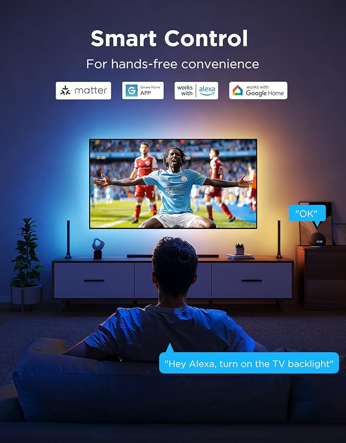 Govee TV LED Backlight 2, 14.4ft Cuttable TV Lights
