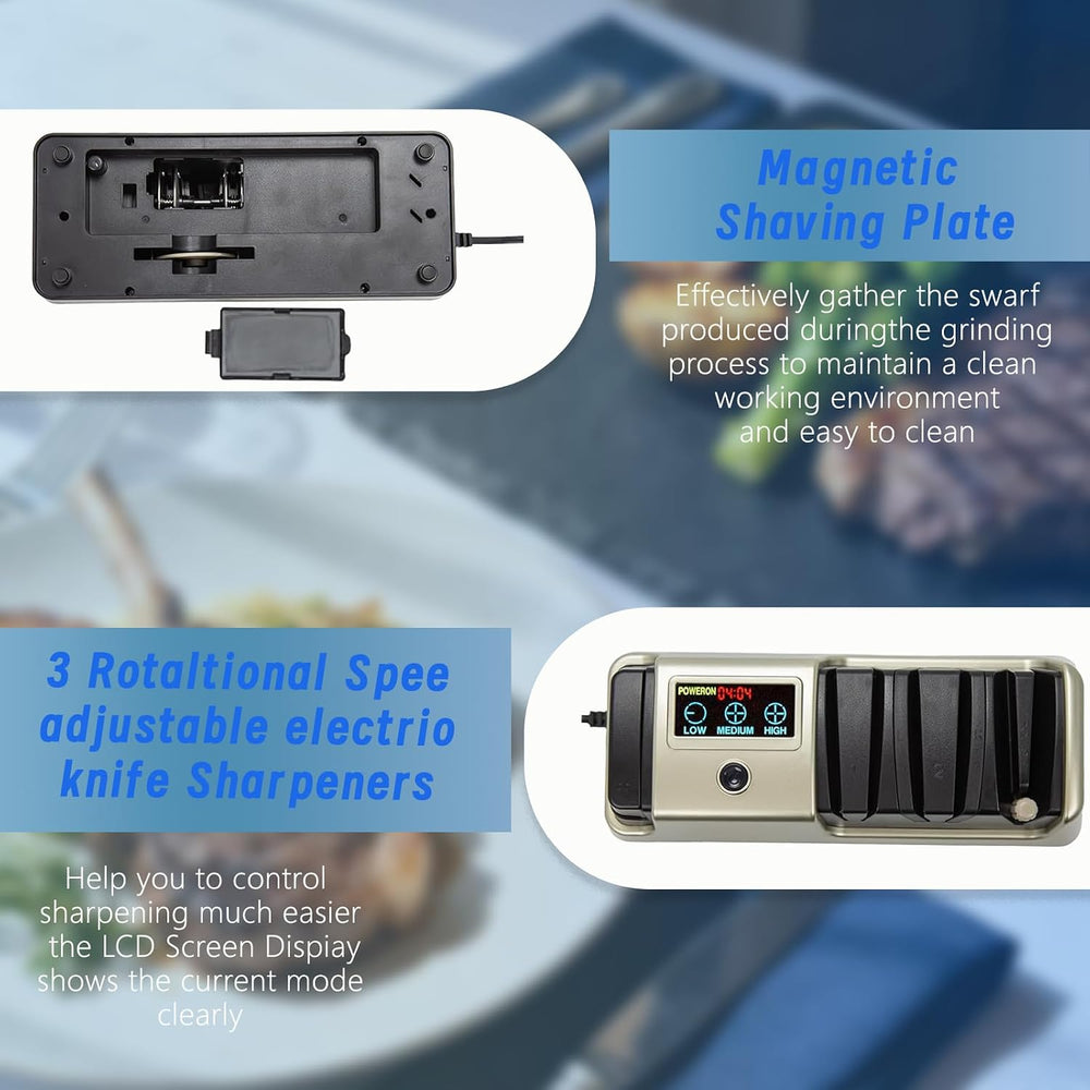 5-in-1 Electric Knife Sharpener for Kitchen Knives-Scissor Sharpener