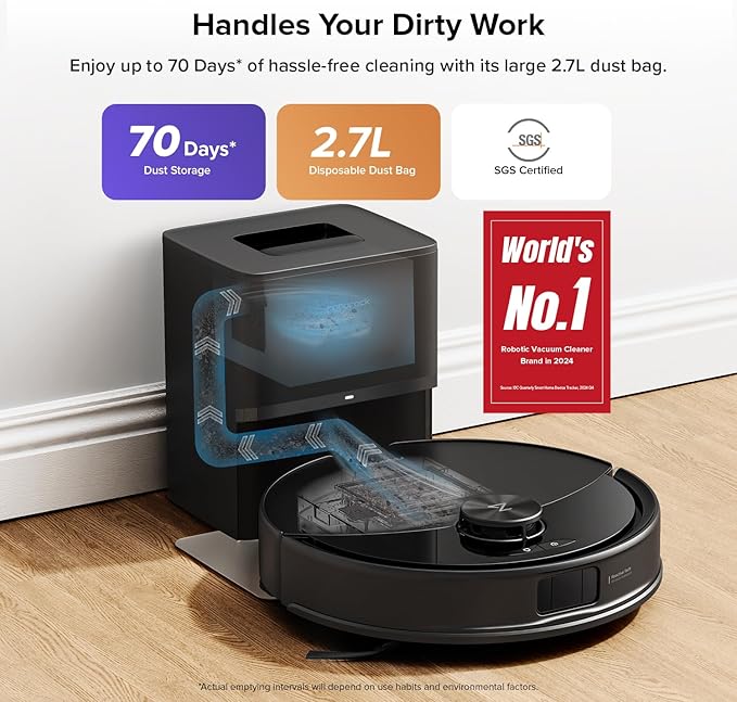roborock Q10 S5+ Robot Vacuum and Mop, 000Pa Suction, Upgraded from Q8 max+