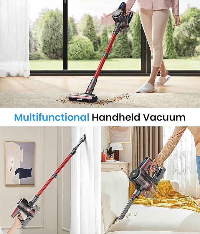CHEBIO Cordless Vacuum Cleaner, Stick Vacuum