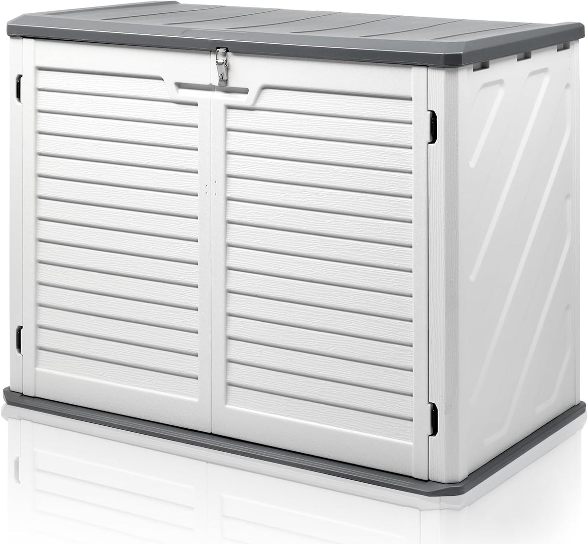 VINGLI Upgraded 31.5 Cu.ft Plastic Outdoor Storage Shed White