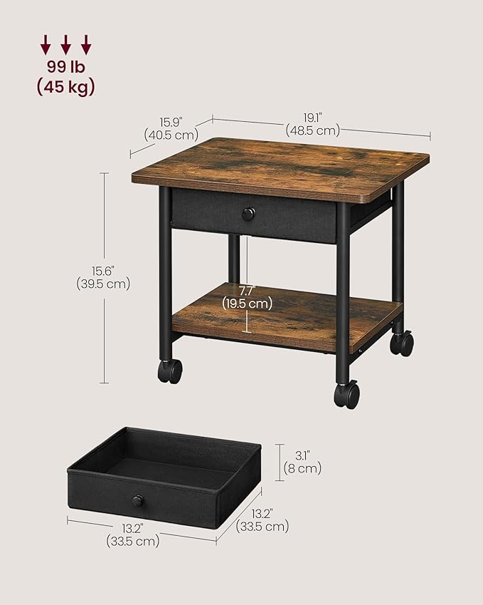 VASAGLE Heavy-Duty Printer Stand