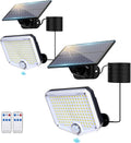 JumJam 153 LED Solar Wall Lights, 180°Beam Angle Solar Security Lights Outdoor (2 Pack)