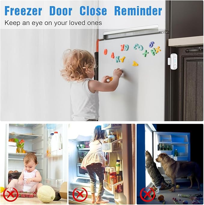 DAYTECH Refrigerator Door Alarm Freezer Door Left Open Alarm (3PCS)
