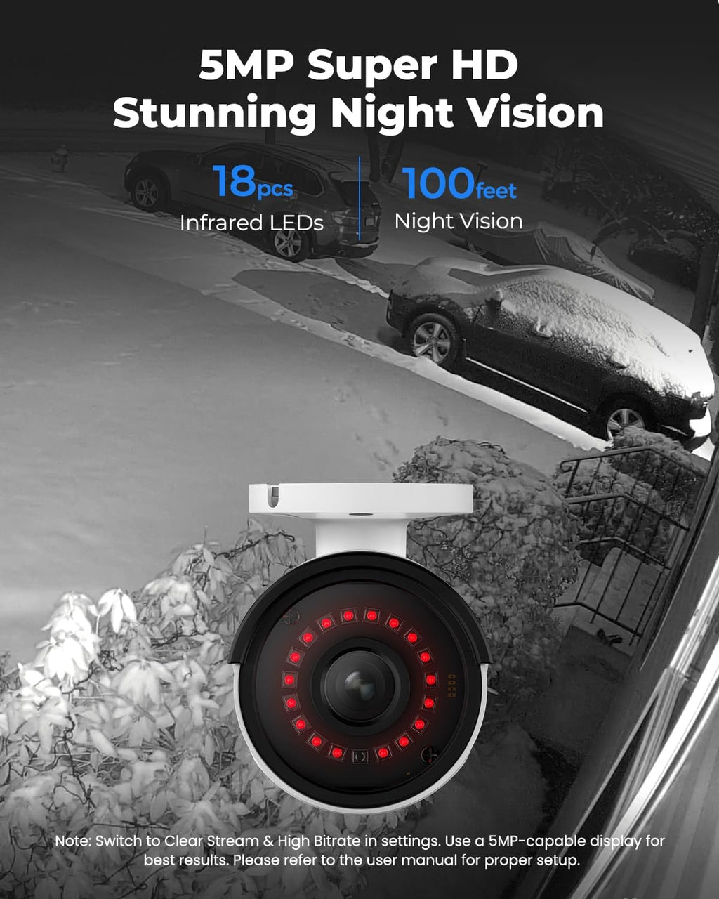 reolink 16ch 5mp home security camera system with shown in use
