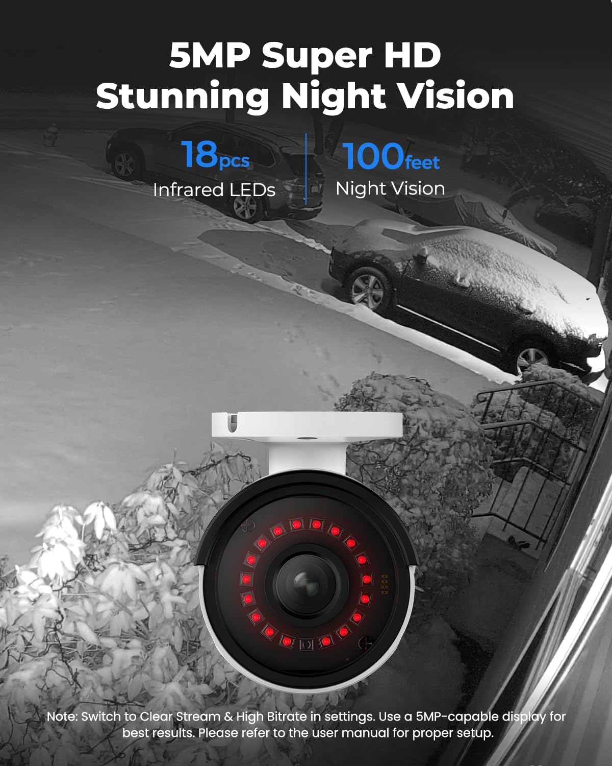 reolink 16ch 5mp home security camera system with shown in use