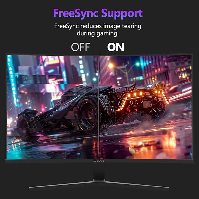 Z-Edge 27 inch Curved Gaming Monitor, FHD 1080P 300Hz 240Hz PC Monitor